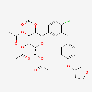 [(2R,4R)-3,4,5-triacetyloxy-6-[4-chloro-3-[[4-(oxolan-3-yloxy)phenyl]methyl]phenyl]oxan-2-yl]methyl acetate