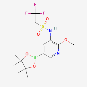 2,2,2-trifluoro-N-(2-methoxy-5-(4,4,5,5-tetramethyl-1,3,2-dioxaborolan-2-yl)pyridin-3-yl)ethanesulfonamide