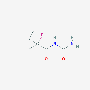 molecular formula C9H15FN2O2 B15394544 (1-Fluoro-2,2,3,3-tetramethylcyclopropanecarbonyl)urea 