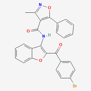 molecular formula C26H17BrN2O4 B15394655 N-{2-[(4-bromophenyl)carbonyl]-1-benzofuran-3-yl}-3-methyl-5-phenyl-1,2-oxazole-4-carboxamide 