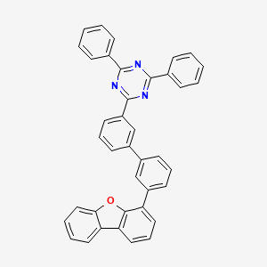 molecular formula C39H25N3O B15394747 2-[3-(3-Dibenzofuran-4-ylphenyl)phenyl]-4,6-diphenyl-1,3,5-triazine 