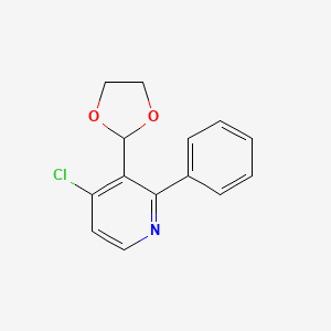 4-Chloro-3-(1,3-dioxolan-2-yl)-2-phenylpyridine