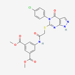 molecular formula C23H18ClN5O6S B15394777 dimethyl 5-(2-((5-(4-chlorophenyl)-4-oxo-4,5-dihydro-1H-pyrazolo[3,4-d]pyrimidin-6-yl)thio)acetamido)isophthalate 