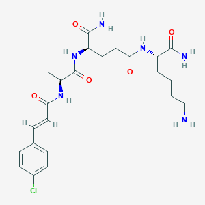 molecular formula C23H33ClN6O5 B15394803 (2R)-2-[[(2S)-2-[[(E)-3-(4-chlorophenyl)prop-2-enoyl]amino]propanoyl]amino]-N'-[(2S)-1,6-diamino-1-oxohexan-2-yl]pentanediamide 