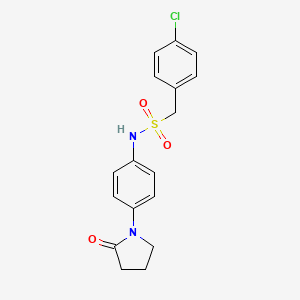 1-(4-chlorophenyl)-N-(4-(2-oxopyrrolidin-1-yl)phenyl)methanesulfonamide