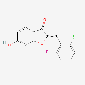 2-[(2-Chloro-6-fluorophenyl)methylidene]-6-hydroxy-1-benzofuran-3-one