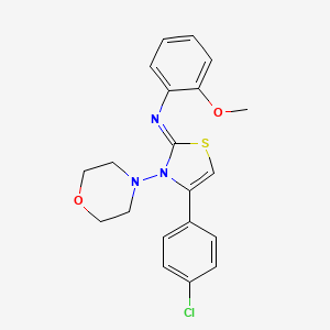 (2Z)-4-(4-Chlorophenyl)-N-(2-methoxyphenyl)-3-(morpholin-4-yl)-1,3-thiazol-2(3H)-imine