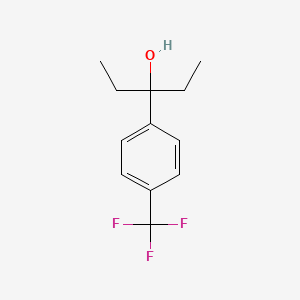 molecular formula C12H15F3O B15395894 Benzenemethanol, alpha,alpha-diethyl-4-(trifluoromethyl)- CAS No. 76481-41-9