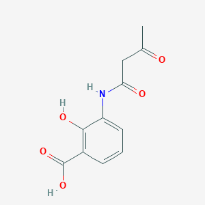 2-Hydroxy-3-(3-oxobutanamido)benzoic acid