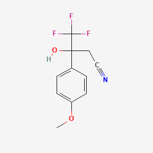 4,4,4-Trifluoro-3-hydroxy-3-(4-methoxyphenyl)butanenitrile