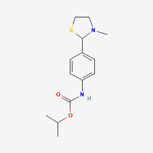 Propan-2-yl [4-(3-methyl-1,3-thiazolidin-2-yl)phenyl]carbamate