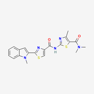 N-(5-(dimethylcarbamoyl)-4-methylthiazol-2-yl)-2-(1-methyl-1H-indol-2-yl)thiazole-4-carboxamide