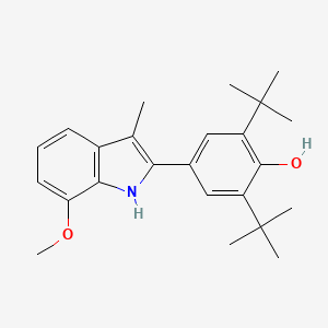 2,6-Di-tert-butyl-4-(7-methoxy-3-methyl-1H-indol-2-yl)phenol