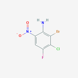 molecular formula C6H3BrClFN2O2 B15396799 2-Bromo-3-chloro-4-fluoro-6-nitroaniline CAS No. 104222-35-7