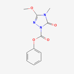 molecular formula C11H11N3O4 B15396814 Phenyl 3-methoxy-4-methyl-5-oxo-1,2,4-triazole-1-carboxylate CAS No. 517885-99-3