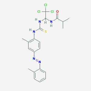 2-methyl-N-{2,2,2-trichloro-1-[({2-methyl-4-[(E)-(2-methylphenyl)diazenyl]phenyl}carbamothioyl)amino]ethyl}propanamide