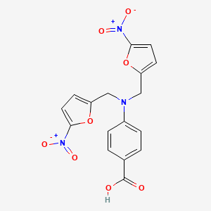 4-{Bis[(5-nitrofuran-2-yl)methyl]amino}benzoic acid