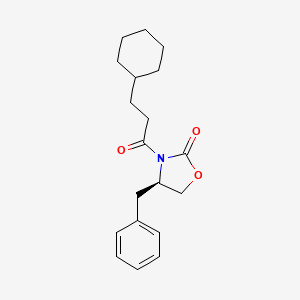 molecular formula C19H25NO3 B15397268 (R)-4-Benzyl-3-(3-cyclohexylpropanoyl)oxazolidin-2-one CAS No. 136159-67-6