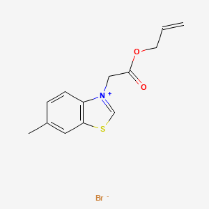 6-Methyl-3-{2-oxo-2-[(prop-2-en-1-yl)oxy]ethyl}-1,3-benzothiazol-3-ium bromide