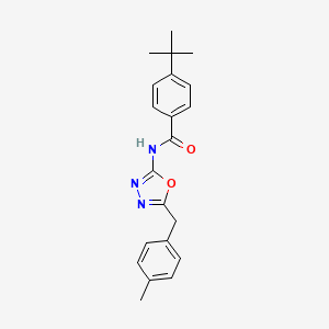 4-(tert-butyl)-N-(5-(4-methylbenzyl)-1,3,4-oxadiazol-2-yl)benzamide