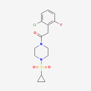 2-(2-Chloro-6-fluorophenyl)-1-(4-(cyclopropylsulfonyl)piperazin-1-yl)ethanone