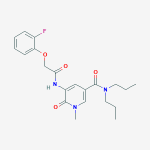 5-(2-(2-fluorophenoxy)acetamido)-1-methyl-6-oxo-N,N-dipropyl-1,6-dihydropyridine-3-carboxamide