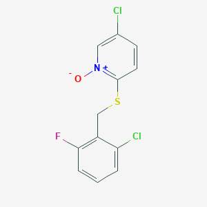 5-Chloro-2-{[(2-chloro-6-fluorophenyl)methyl]sulfanyl}-1-oxo-1lambda~5~-pyridine