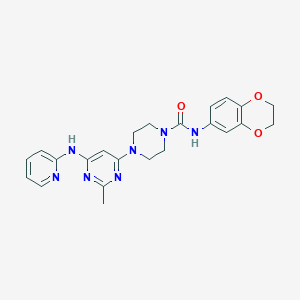 N-(2,3-dihydrobenzo[b][1,4]dioxin-6-yl)-4-(2-methyl-6-(pyridin-2-ylamino)pyrimidin-4-yl)piperazine-1-carboxamide