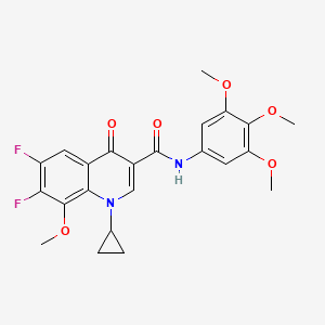 1-cyclopropyl-6,7-difluoro-8-methoxy-4-oxo-N-(3,4,5-trimethoxyphenyl)-1,4-dihydroquinoline-3-carboxamide