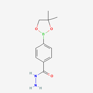 molecular formula C11H15BN2O3 B15397554 4-(5,5-Dimethyl-1,3,2-dioxaborolan-2-yl)benzohydrazide CAS No. 276694-17-8