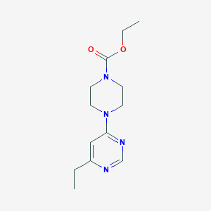 molecular formula C13H20N4O2 B15397558 Ethyl 4-(6-ethylpyrimidin-4-yl)piperazine-1-carboxylate CAS No. 153469-08-0