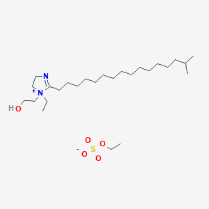 molecular formula C24H49N2O.C2H5O4S<br>C26H54N2O5S B15397591 2-[1-Ethyl-2-(15-methylhexadecyl)-4,5-dihydroimidazol-1-ium-1-yl]ethanol;ethyl sulfate CAS No. 67633-57-2