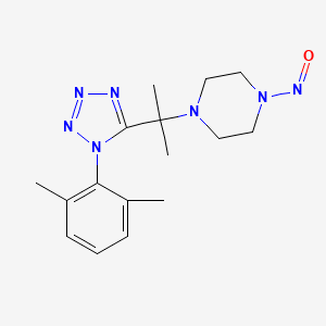 1-[2-[1-(2,6-Dimethylphenyl)tetrazol-5-yl]propan-2-yl]-4-nitrosopiperazine