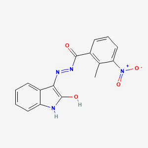 2-methyl-3-nitro-N'-[(3Z)-2-oxo-1,2-dihydro-3H-indol-3-ylidene]benzohydrazide