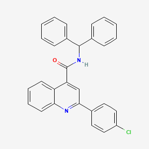 2-(4-chlorophenyl)-N-(diphenylmethyl)quinoline-4-carboxamide