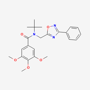 N-tert-butyl-3,4,5-trimethoxy-N-[(3-phenyl-1,2,4-oxadiazol-5-yl)methyl]benzamide