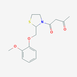 B153978 3-(1,3-Dioxobutyl)-2-((2-methoxyphenoxy)methyl)thiazolidine CAS No. 126127-93-3