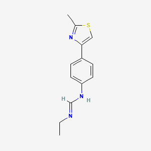 N'-ethyl-N-[4-(2-methyl-1,3-thiazol-4-yl)phenyl]methanimidamide