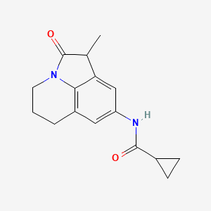 N-(3-methyl-2-oxo-1-azatricyclo[6.3.1.04,12]dodeca-4,6,8(12)-trien-6-yl)cyclopropanecarboxamide