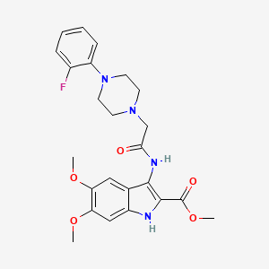 methyl 3-({[4-(2-fluorophenyl)piperazin-1-yl]acetyl}amino)-5,6-dimethoxy-1H-indole-2-carboxylate