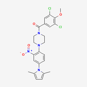 (3,5-dichloro-4-methoxyphenyl){4-[4-(2,5-dimethyl-1H-pyrrol-1-yl)-2-nitrophenyl]piperazin-1-yl}methanone