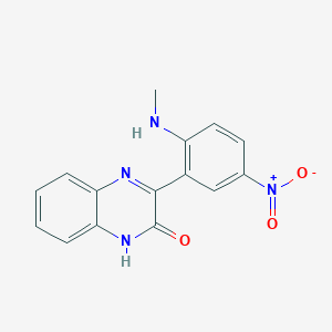 molecular formula C15H12N4O3 B15398117 3-[2-(methylamino)-5-nitrophenyl]-1H-quinoxalin-2-one CAS No. 91658-84-3