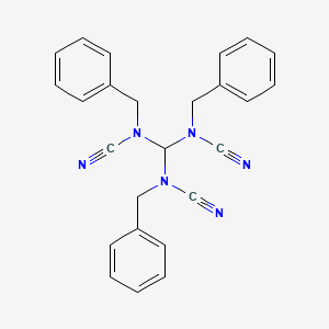 molecular formula C25H22N6 B15398125 Methanetriyltris(benzylcyanamide) CAS No. 89026-69-7