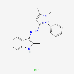 (1,5-dimethyl-2-phenylpyrazol-2-ium-3-yl)-(2-methyl-1H-indol-3-yl)diazene;chloride