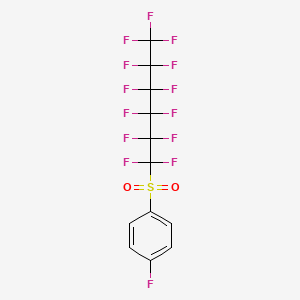 molecular formula C12H4F14O2S B15398165 4-Fluorophenyl perfluorohexyl sulfone CAS No. 149652-30-2