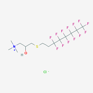 molecular formula C14H19ClF13NOS B15398173 [2-hydroxy-3-(3,3,4,4,5,5,6,6,7,7,8,8,8-tridecafluorooctylsulfanyl)propyl]-trimethylazanium;chloride CAS No. 88992-45-4