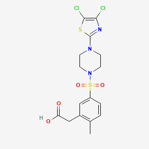 2-[5-[[4-(4,5-Dichloro-2-thiazolyl)-1-piperazinyl]sulfonyl]-2-methylphenyl]acetic acid