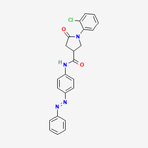 1-(2-chlorophenyl)-5-oxo-N-{4-[(E)-phenyldiazenyl]phenyl}pyrrolidine-3-carboxamide