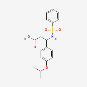 3-[(Phenylsulfonyl)amino]-3-[4-(propan-2-yloxy)phenyl]propanoic acid