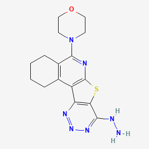 (5-Morpholin-4-yl-1,2,3,4-tetrahydro-7-thia-6,9,10,11-tetraaza-benzo[c]fluoren-8-yl)-hydrazine